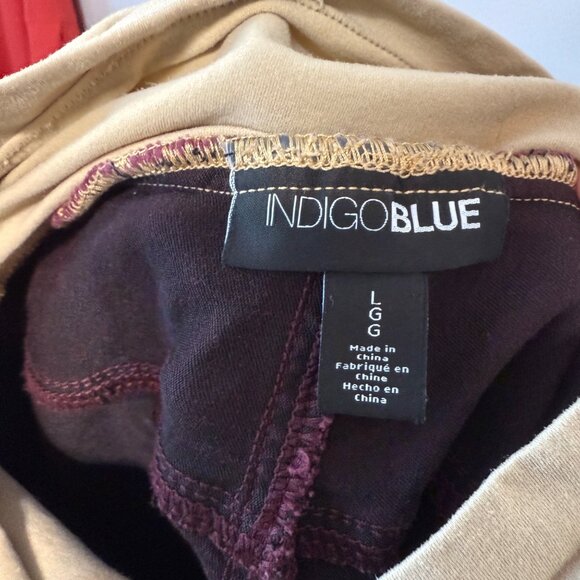 Indigo Blue Large Maternity Skinny Pants With Elastic Waistband Large - Picture 7 of 8